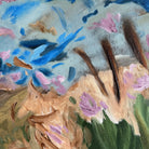 Closeup details of colourful abstract painting