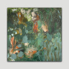Green abstract painting inspired by nature 