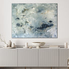 Contemporary painting in mid-size hanging in a modern interior setting 