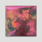 Intuitive abstract expressionist painting "Finding The Way" with a moody feel in warm colours - front view