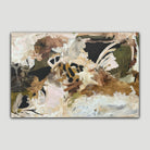 Abstract painting of  a flower with earthy tones 