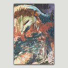 Large abstract expressionist painting "Scars And All" speaking to emotion, lived experience and resilience in natural colour palette - front view