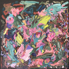 Floral abstract painting inspired by Spring and the happiness and inspiration that it brings - cropped front view